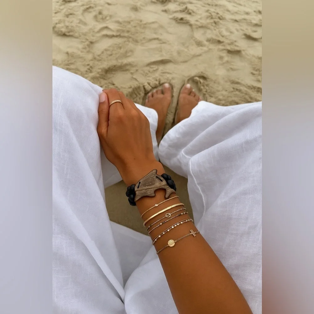 Wooden Dolphin Beaded Bracelet